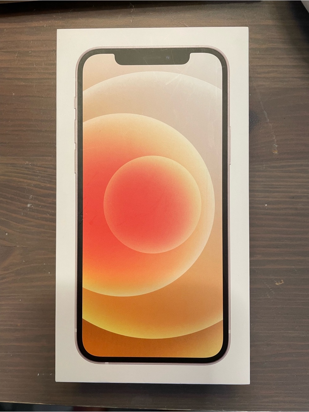 Apple iPhone 12 Retail Box - Pink/Coral Front Display - user guide included